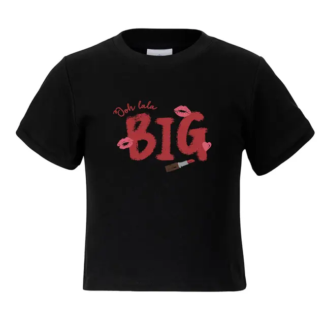 Delta Phi Epsilon Kissed Lips Lettering Big Little Reveal Shirt 2