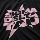 Sigma Delta Tau Punk Themed Star and Text in Pink PR Shirt