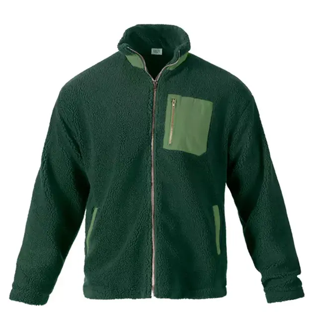 Fresh Prints Sherpa Fleece Jacket fp41 Kale  Front