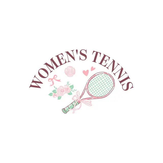 Women's Tennis Racket and Flowers Graphic PR Hoodie