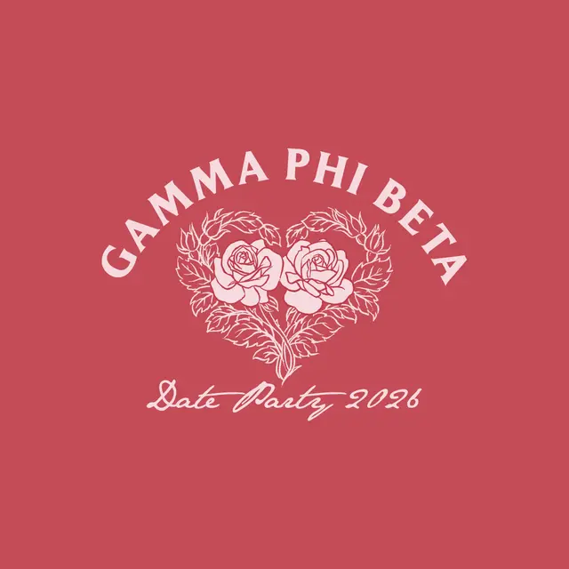 Gamma Phi Beta Rose Heart Date Party Hoodie