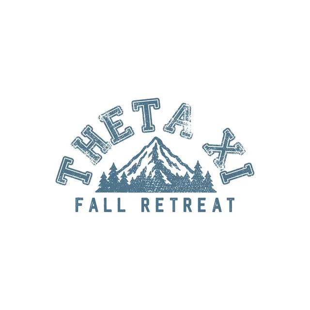 Theta Xi Mountain Graphic Fall Retreat Hoodie