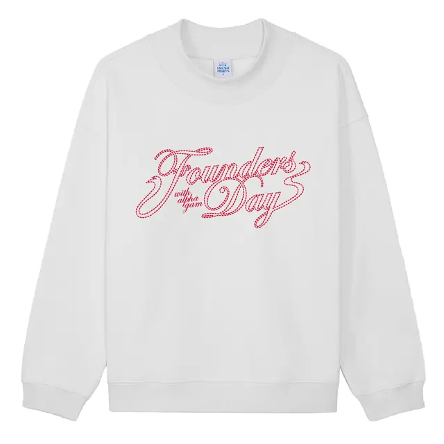 Alpha Gamma Delta Script Text Founder's Day Crewneck 2