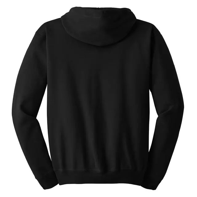 Hanes Adult 7.8 Oz. Ecosmart 50/50 Full-Zip Hood p180 Black Back