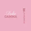 Delta Gamma Script and Outline Text Recruitment Tank
