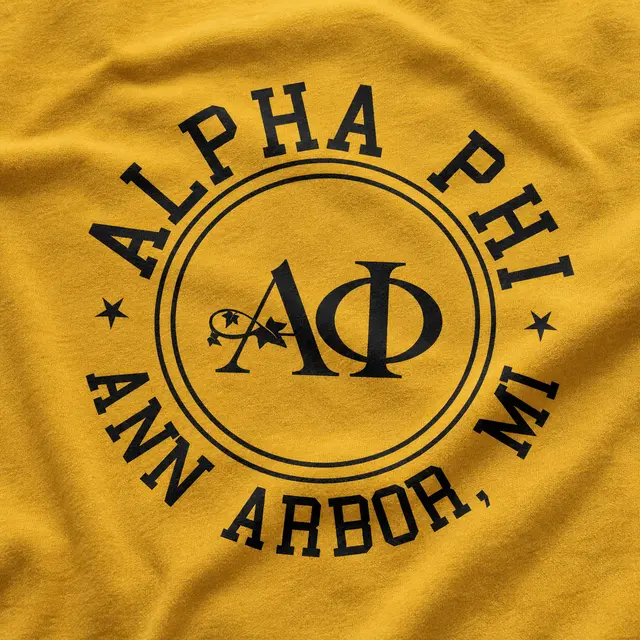 Alpha Phi Circular Crest Text PR Shorts