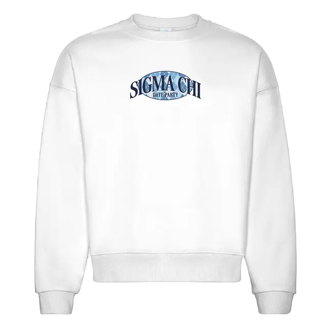Sigma Chi Argyle Text Date Party Crewneck 2