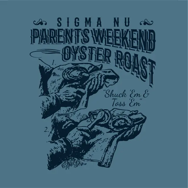 Oyster Roast Vintage Illustration Parent's Weekend Shirt