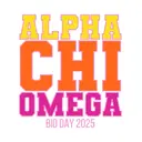 Alpha Chi Omega Bold Block Lettering Rush & Bid Tank