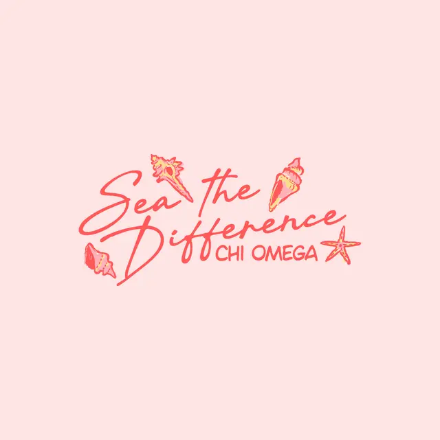 Chi Omega Sea Shells and Starfish Philanthropy Shirt