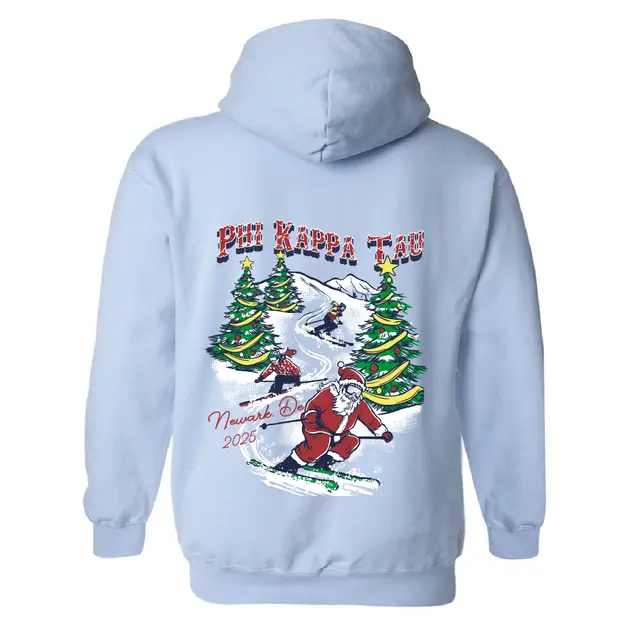 Santa Skis Christmas Holidays Hoodie 2