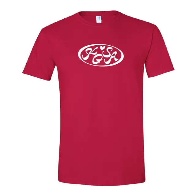Korean Student Association Curved Font Heart Graphic PR Shirt 2
