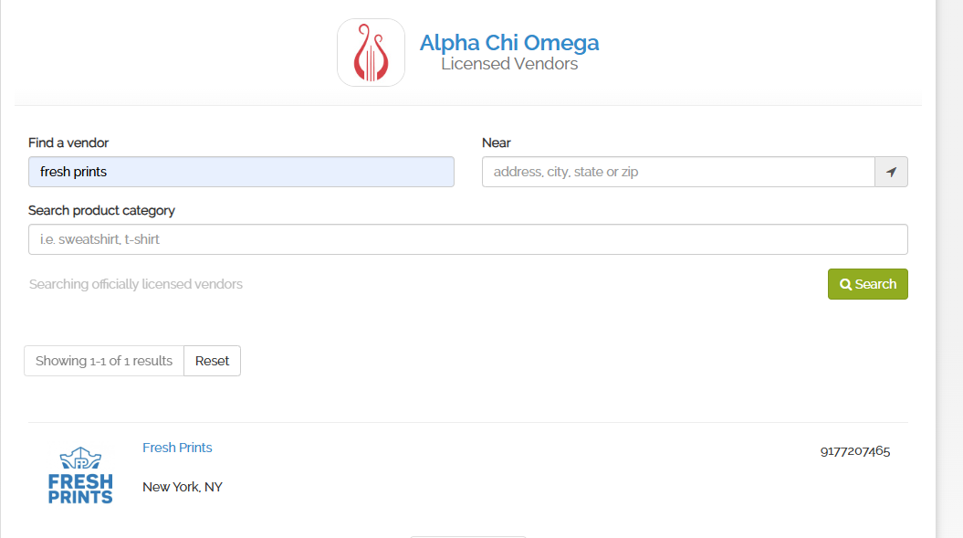 Fresh Prints Is Licensed With Over 150 Greek Organizations Like Alpha Chi Omega