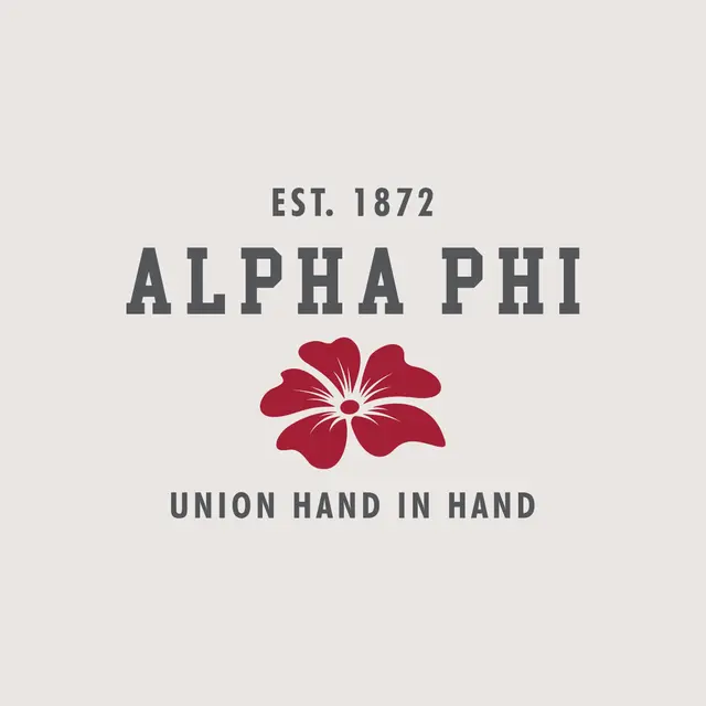 Alpha Phi Bold Lettering with Red Hibiscus PR Tank