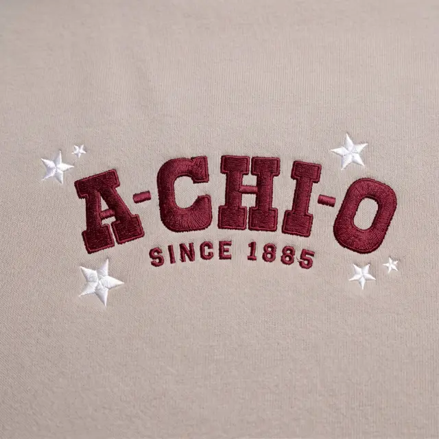 Alpha Chi Omega Stacked Lettering with Stars PR Tank
