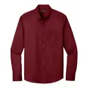 LONG SLEEVE SUPERPRO REACT TWILL SHIRT Burgundy Front