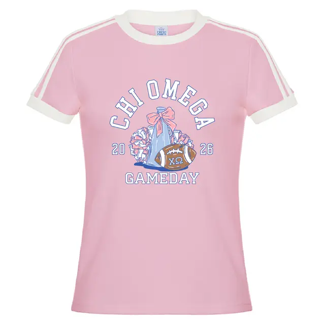 Chi Omega Cheer Megaphone and Football Game Day Shirt 2