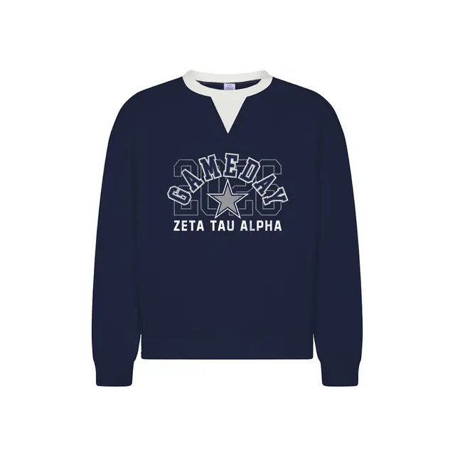 Zeta Tau Alpha Star Graphic Game Day Crewneck 2