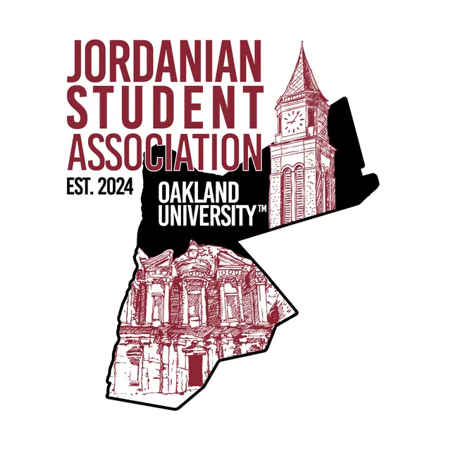 Jordanian Student Association Bold Text with Landmark PR Tee