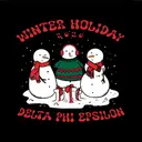Delta Phi Epsilon Snowman Winter Holiday Hoodie
