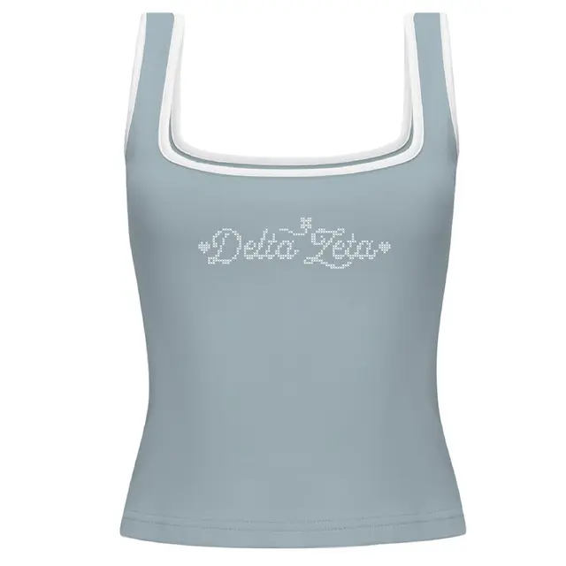 Delta Zeta Cross Stitch Text PR Tank 2