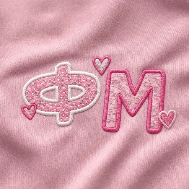 Phi Mu Playful Hearts Lettering Rush Shorts