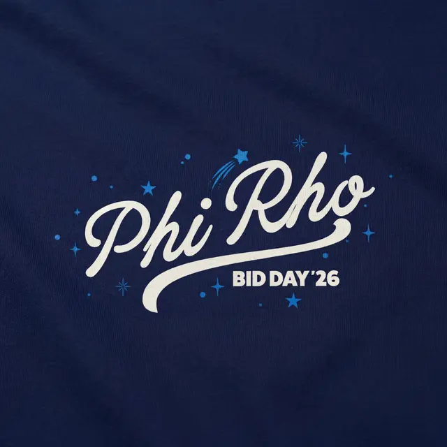 Phi Sigma Rho Flowing Script Bid Day Tank