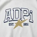 Alpha Delta Pi Stacked Lettering Star Est Shirt