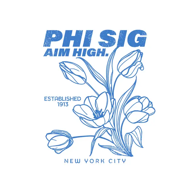 Phi Sigma Sigma Tulip Drawing PR Shirt
