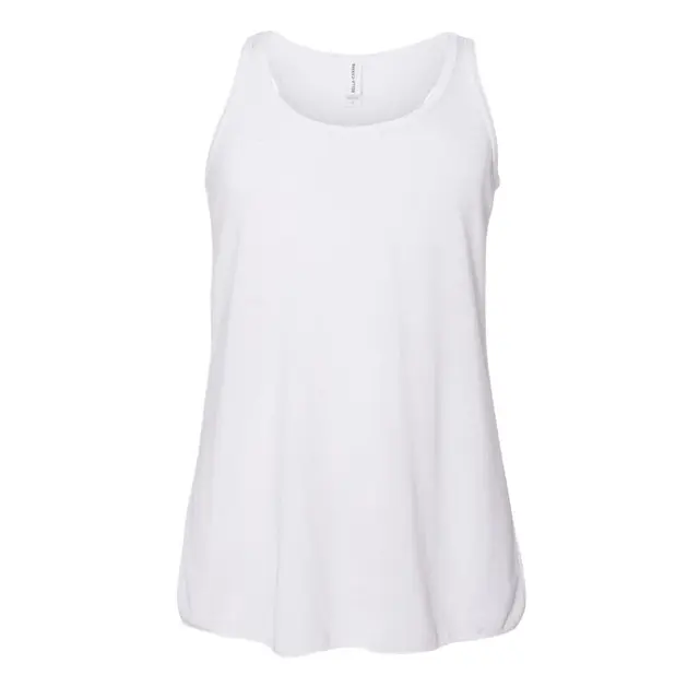 Bella + Canvas Youth Flowy Racerback Tank 8800y White Front