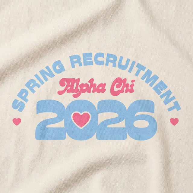 Alpha Chi Omega Curved Text Spring Recruitment Hoodie