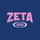 Zeta Tau Alpha Crackled Pink Text PR Shirt