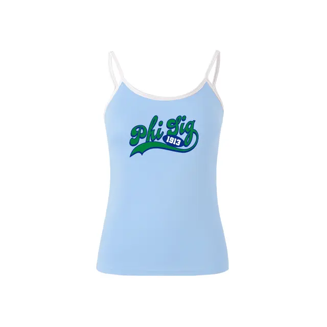Phi Sigma Sigma Retro Flowing Script PR Tank 2