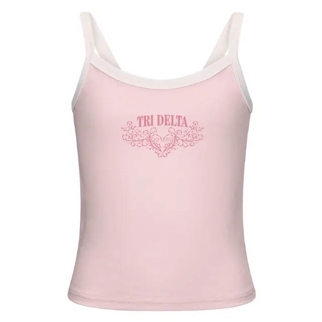 Delta Delta Delta Swirl Heart Design PR Tank 2