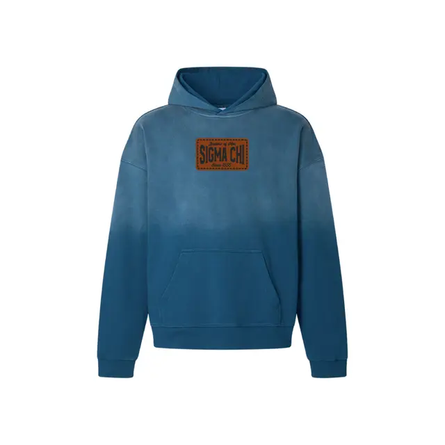 Sigma Chi Bold Leather Patch Text PR Hoodie 2