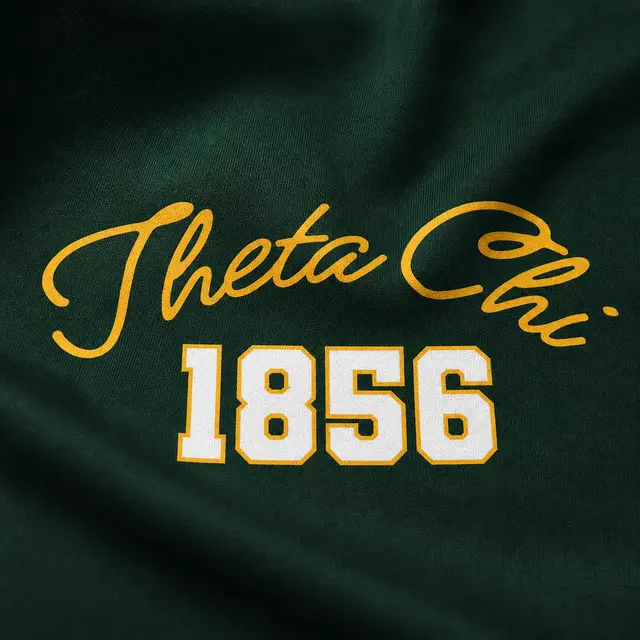 Theta Chi Flowing Script Lettering PR Sweater