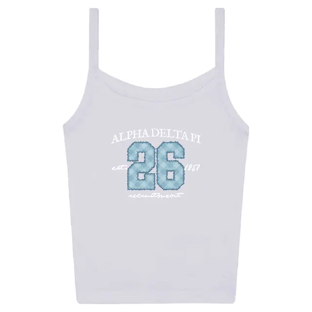 Alpha Delta Pi Plaid Numbers Recruitment Tanks 2