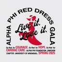 Alpha Phi Red Dress Gala Bold Script Sweater
