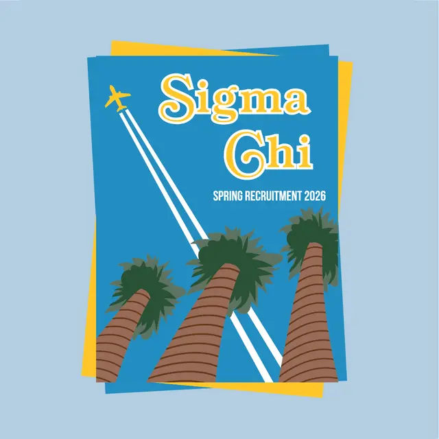 Sigma Chi Palm Trees and Jet Stream Rush Shirt