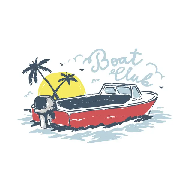 Boat Club Nautical Sunset Graphic PR Crewneck