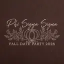 Phi Sigma Sigma Floral Pumpkin Date Party Sweater