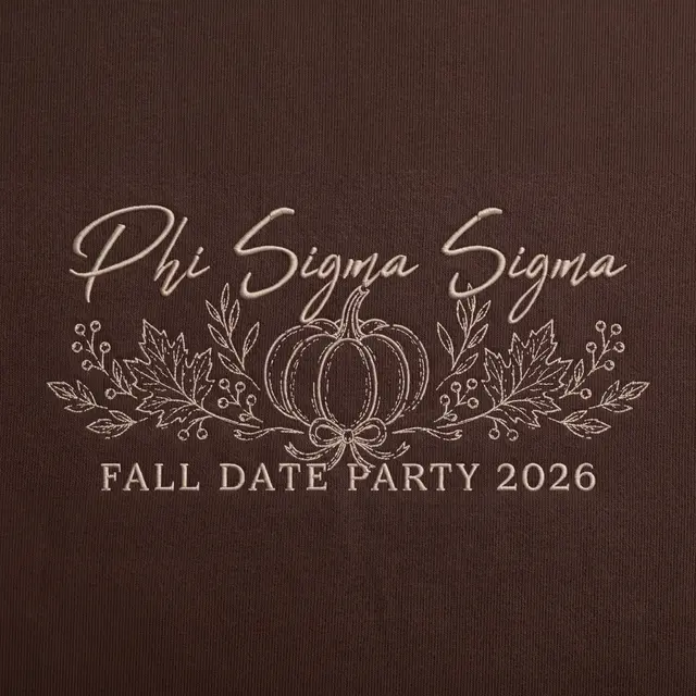 Phi Sigma Sigma Floral Pumpkin Date Party Sweater