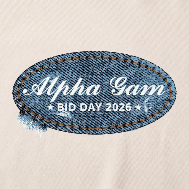 Alpha Gamma Delta Denim Style Bid Day Tank