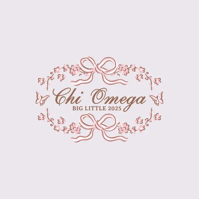 Chi Omega Bow and Floral Big Little Reveal Shirt