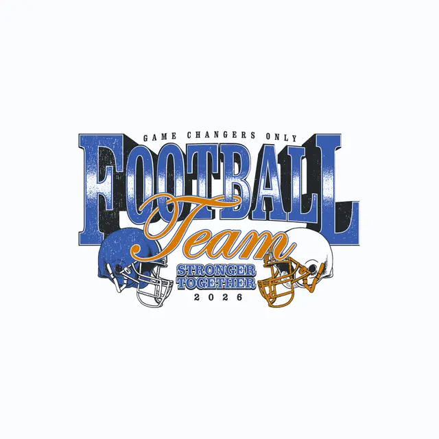 Football Team Bold Helmet Graphic PR Shirt