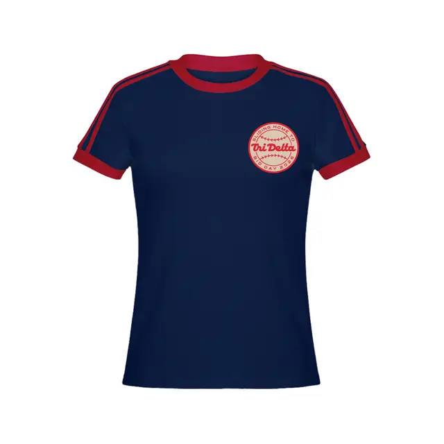 Delta Delta Delta Baseball Graphic Rush Shirt 2