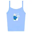Delta Delta Delta Cute Cat in Blue Sweater Bid Day Tank 2