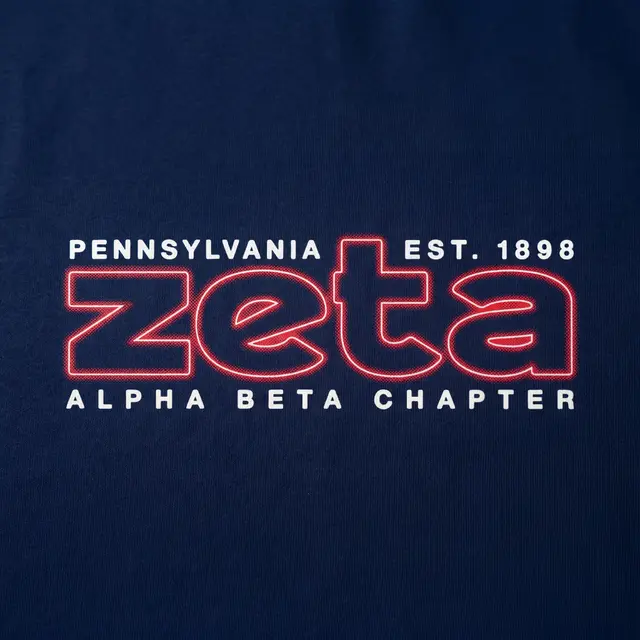 Zeta Tau Alpha Glowing Block Lettering PR Shirt