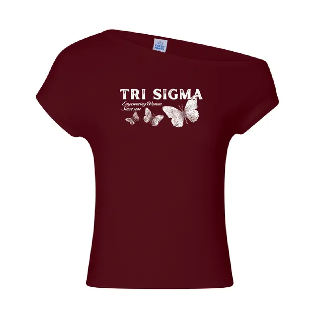 Sigma Sigma Sigma Rustic Butterflies Graphic PR Shirt 2
