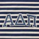 Alpha Delta Pi Striped Block Lettering PR Sweater